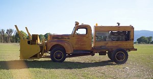 Legacy Classic Trucks founder's antique 1942 Ford SnoGo