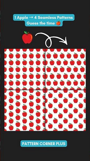 1 Apple → 4 Seamless Patterns 🍎 Guess How Long?