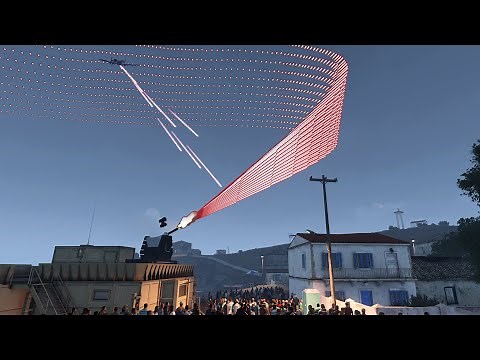 A-10 Warthog in Action vs Air Defense System C-RAM - GAU-8 - Phalanx - Toyota AA Truck - Simulation