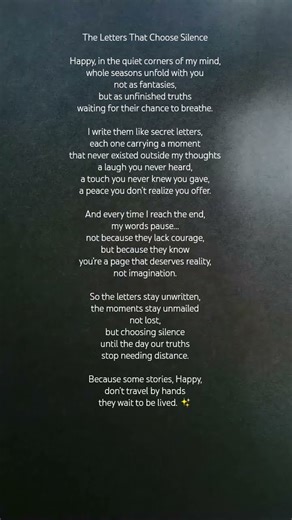 The Letters That Choose Silence