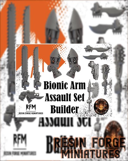 Prepare your forces for victory! ⚔️ Unleash the power of the Custom Assault Arms Builder – Bionic Conversion Kit by Helforged Miniatures! Engineered from robust, high-quality materials, these miniatures will endure the trials of battle while making your army truly stand out on the tabletop. Crafted by talented artists worldwide, each piece brings a distinctive edge to your strategic gameplay. Elevate your military might and showcase your unique force with pride! 💪🛡️ Dominate the battlefield wi