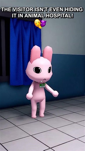 THE VISITOR ISN'T EVEN HIDING IT IN ANIMAL HOSPITAL!
