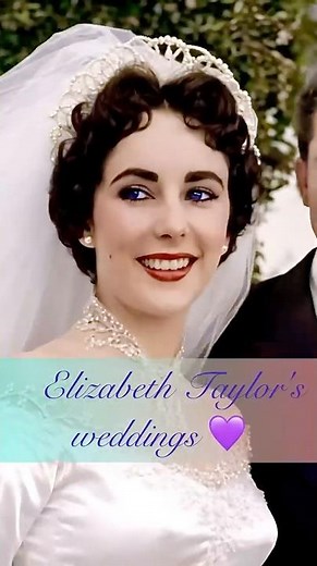 Elizabeth Taylor: 8 Weddings,7 Husbands, — One Legendary Heart 💜 #thenandnow #celebrity