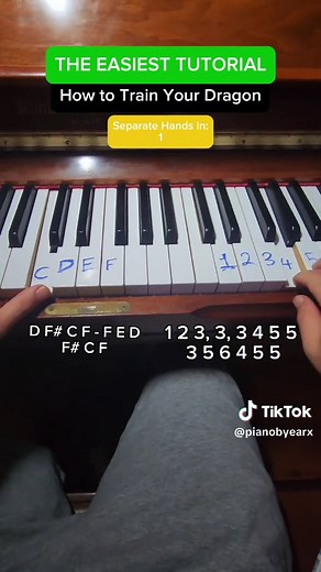Easy Piano Tutorial for How to Train Your Dragon