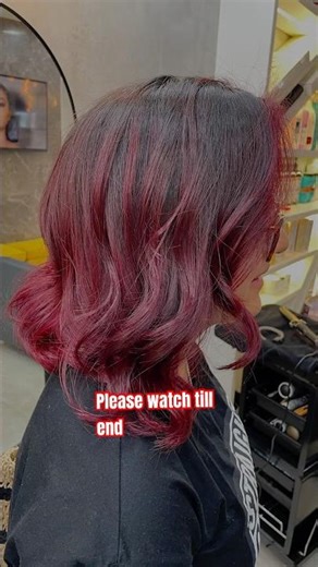 Red Balayage hair color | Hair color for Indian tone | Delhi Hair artist