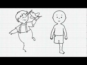 Caillou - How to draw Caillou - Video Caillou Cartoon Series - Easy Drawing for Kids