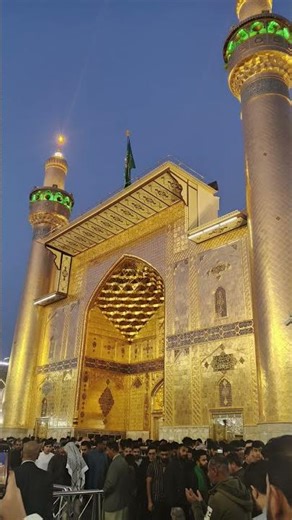 At the blessed courtyard of Imam Ali Shrine .. Hearts find peace where souls connect 🤍
