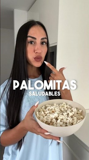 PALOMITAS SALUDABLES🍿 al microondas (listas en 2 minutos) #perderpeso #cocinafacil #recetafacil