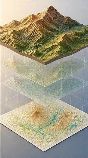 How Contour Maps Show 3D Land on a 2D Map | Surveying Basics #civilengineering #construction