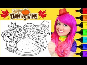 How To Color Thanksgiving Dinner | Markers
