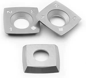 15mm Square with 2"Radius Carbide Inserts Cutters 15×15×2.5mm-R50 Replacement for Woodworking Fits Spiral, Helical Planer Cutter, Lathe, Turning Tools, 3pcs