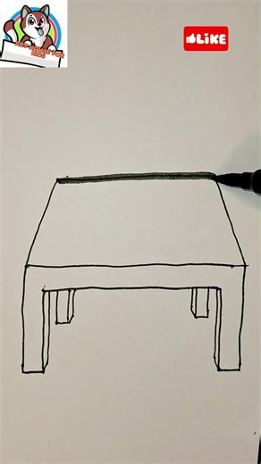 Learn How to Draw a Table Easy | Step by Step | Easy Table Drawing #drawing