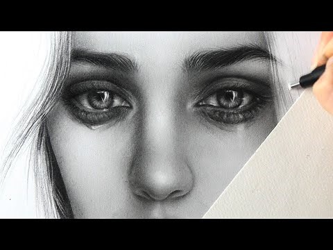 Drawing a Female Face with Tears - Sketchbook Practice
