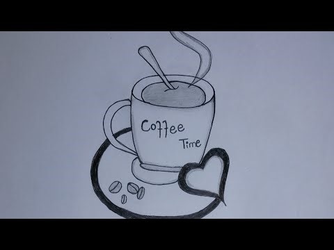 How to draw a coffee drawing ☺️#viralvideo # foryou