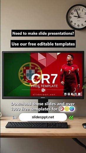 Free Cristiano Ronaldo Template for PPT, Canva & Google Slides #cr7 #cristianoronaldo