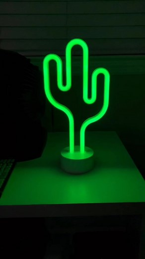Neon Cactus LED Lights - TikTok Trivia Challenge