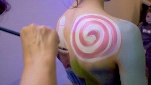 Girl Painted Technique Body Painting Brush Water Colors Shoulder