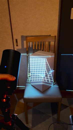 Version 3 is Live! Wanted to highlight one of my favorite features, screen rotation. ⚡️ If you need to use your projector sideways to cover more vertical space, you can now rotate the mapping on your device to match! • The visuals seen here are included in the new app version… but the rainbow is some sort of visual bug from my iPhone camera, it looked cool though. I’m inspired to build a rainbow effect for the next version 🌈 • #projectionmapping #lazylighting | Lazy Lighting