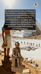 Imhotep pioneered monumental stone pyramids, but what was his most impressive title? #ancienthistory #egypt | Ancient Blog