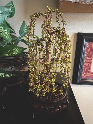 Weeping Willow Wire Beaded Tree - Etsy