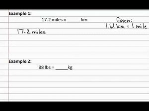 5.1a : One Step Conversions