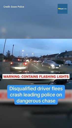 977K views · 10K reactions | Watch footage of officers following a car from Essex into Kent, with the driver twice ramming into police cars Read the full story here: https://kentonline.co.uk/medway/news/shocking-footage-shows-banned-driver-crash-into-police-after-325054/ | KentOnline News | Facebook