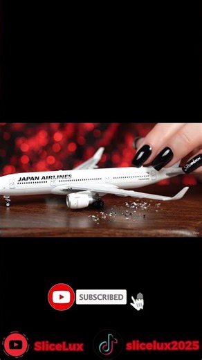 Japan Airlines ASMR ✈️ Hyper Realistic 8K Tapping & Satisfying Slice 🔪
