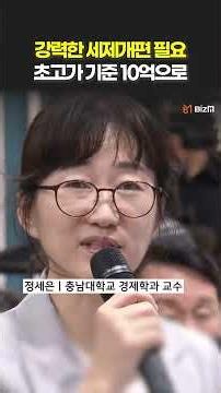 충남대 정세은 교수 "강력한 세제개편 필요"
