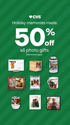 Get 50% off with code HOLIDAYS to make your best photo, their best gift. | CVS Pharmacy