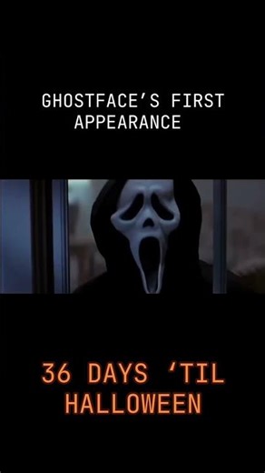 GhostFace’s first appearance in Scream. #halloween
