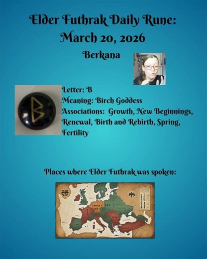 Elder Futhrak Daily Rune March 20, 2026 #runes