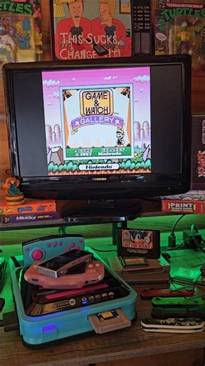 Game & Watch Gallery Oil Panic Game Boy on the TV Hyperkin Retron 5 Retro Gaming Console