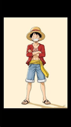 l🏴‍☠️🍖 | 1 Min vs 10 Mins vs 1 Hour Drawing Luffy!| #artchallenge #onepiece #art #satisfying