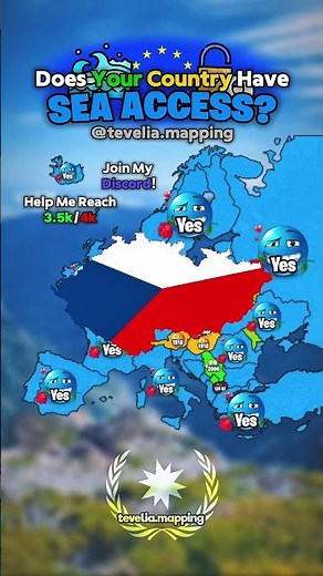Does Your Country Have Sea Access? #map #mapper #mapping #geography #fyp