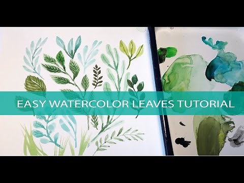EASY Watercolor Leaves Tutorial for Beginners/ Step by step
