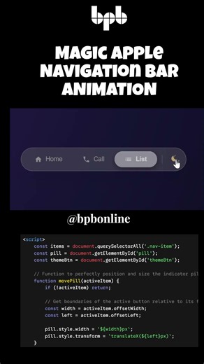 How to Code Apple's Magic Sliding Navigation Bar From Scratch! 🍎✨