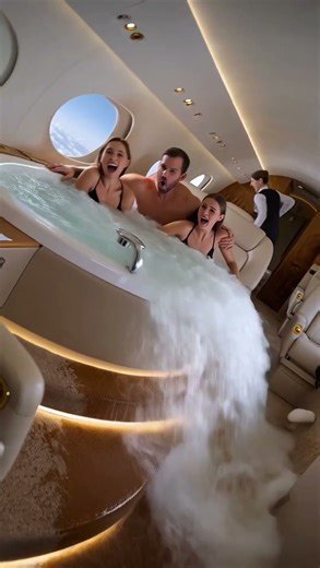 This guy thought it’d be a brilliant idea to install a jacuzzi in his private jet — luxury vibes 😂