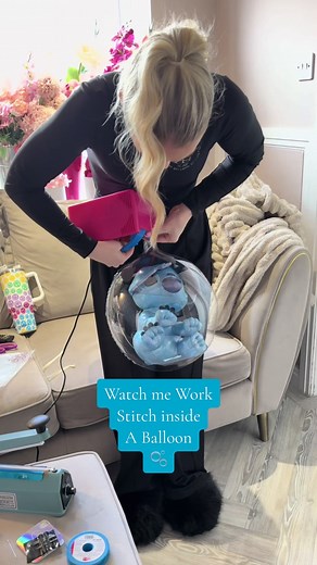 Cute Stitch Teddy Inside Unique Birthday Balloons