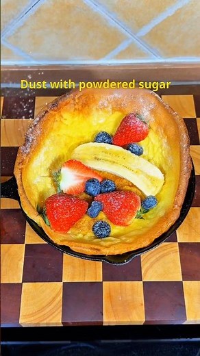 This Pancake Rises Like Magic! 🤯 Easy Dutch Baby Recipe #food #superfoods