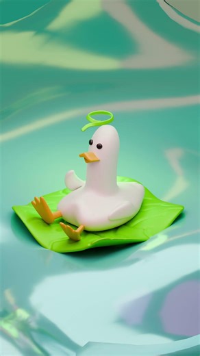 Cute Duck Animation in Blender 🦆✨ #blender #shorts