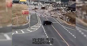 886K views · 1.2K reactions | This massive tsunami travels up to six miles inland catching motorists off guard, as they barely escape being swallowed up by the fast moving water and debris. Don't miss a moment of the action Sunday at 9:00pET on Weather Gone Viral! | The Weather Channel Originals | Facebook