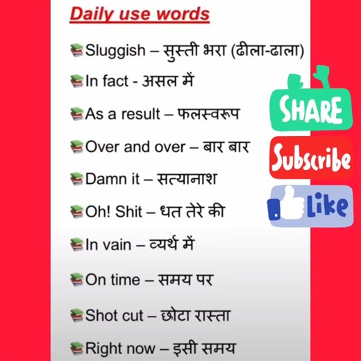🔝 Top10 Daily use words practice for spoken english learning #wordmeaning #newwords #shorts #viral