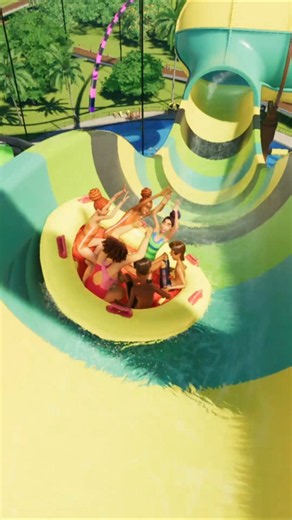 Titanoboa Water Slide - Planet Coaster 2 #waterslide #waterpark #planetcoaster2