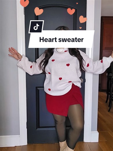Never to early to grab your Valentines day outfit 🥰❤️ #valentinesoutfit #heart #sweater #heartsweater #valentinesdayoutfit