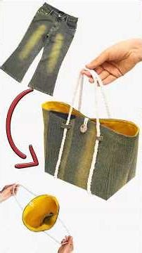 How to Sew Tote Bag from old Jeans Thrift Flip Ideas🪡 🧵✂️ 👜✌️