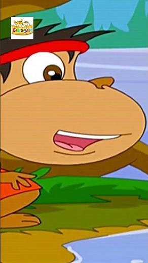 Jataka Tales | Clever Monkey And Crocodile | Short Stories For Kids | #ytshorts | Kahaniyaan
