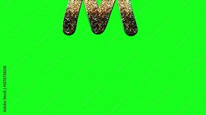 Animated letter M in colorful chalkboard look, designed for preschool phonics, ABC kids videos, classroom visuals, and early childhood educational animations Stock Video