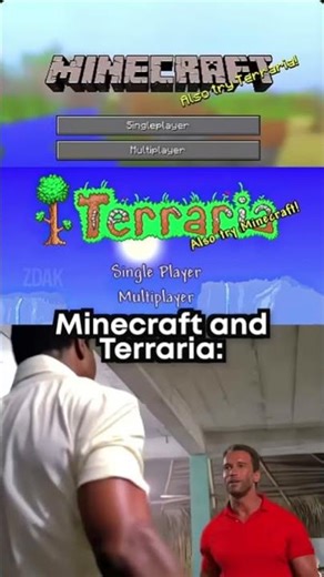 Minecraft and Terraria 🤝