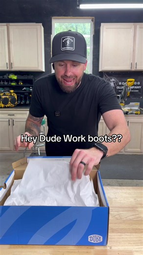 Hey Dude work Boots are actually super comfortable! #tiktokshopsummersale #heydudeshoes #workboots #heydudes #boots