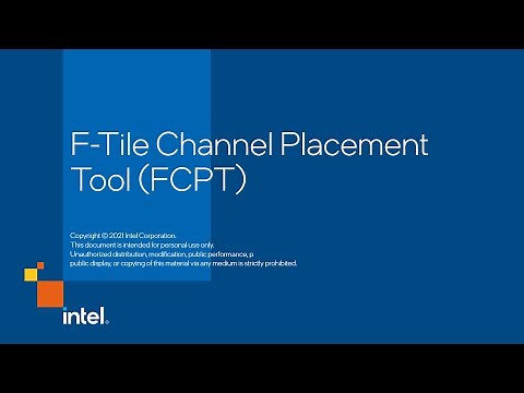 F-Tile Channel Placement Tool